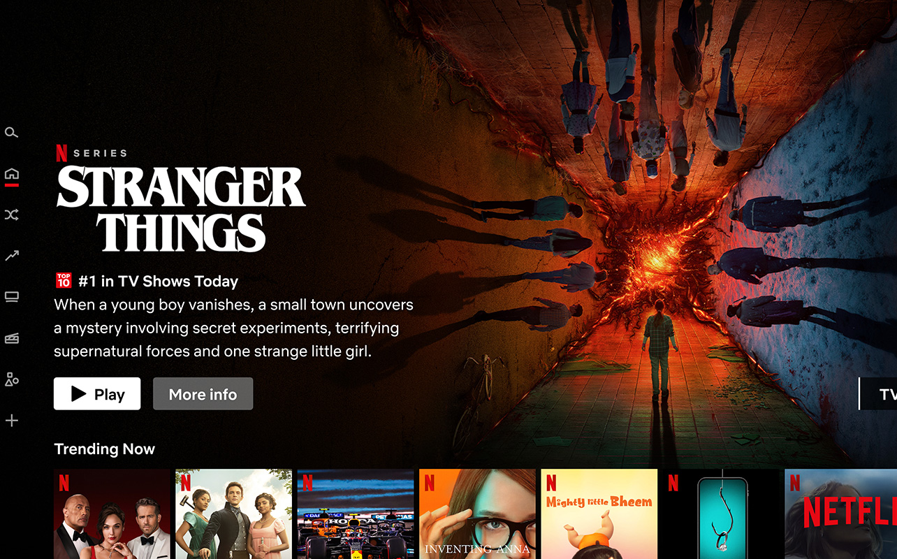 A screenshot showing the Netflix homepage.