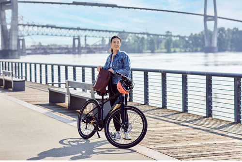 Aventon Pace 350V2 - 350 W Electric City Bike with up to 65km Battery Range - Medium - Black
